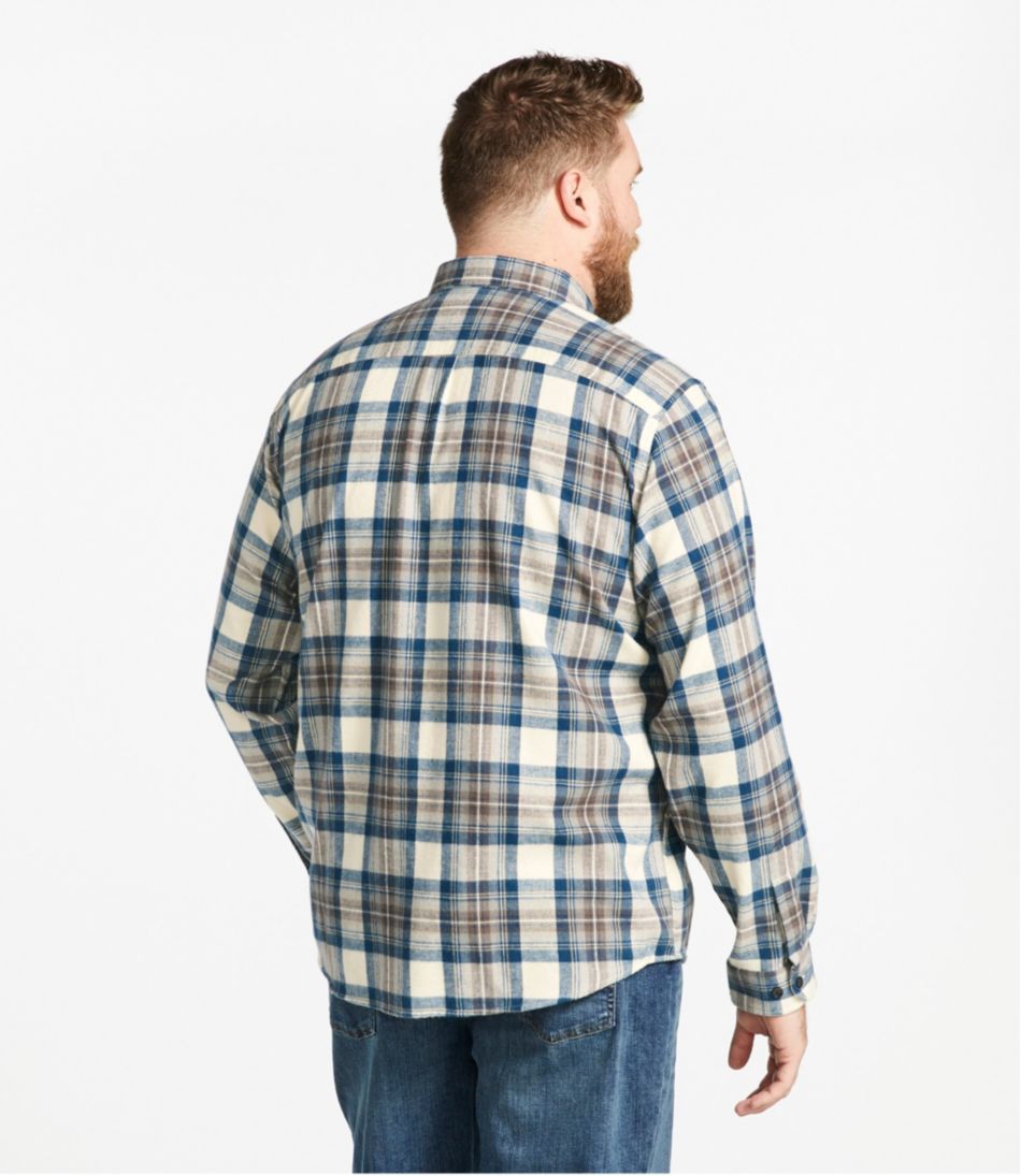 Men's Scotch Plaid Flannel Shirt Traditional Fit