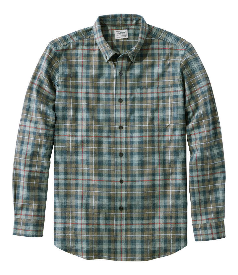 Men's Scotch Plaid Flannel Shirt Traditional Fit
