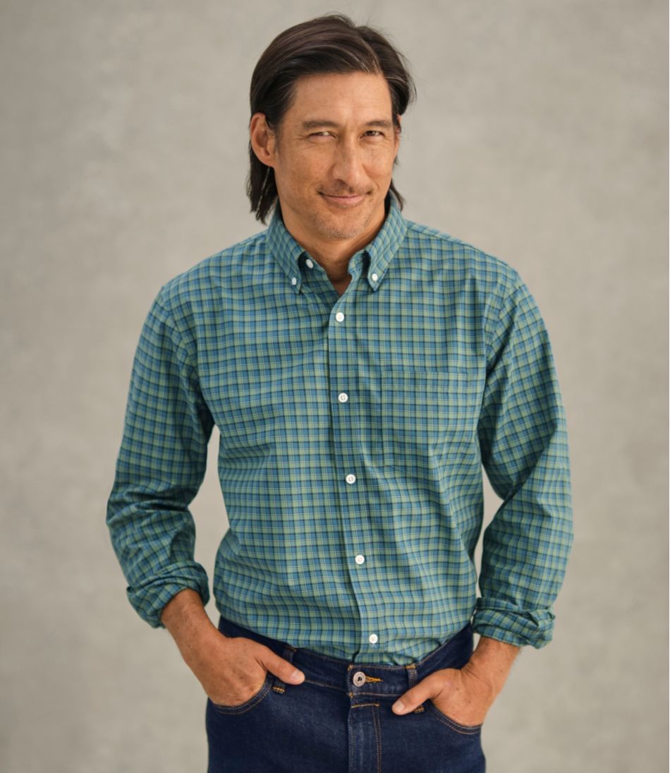 Men's Wrinkle-Free Kennebunk Sport Shirt Traditional Fit Check