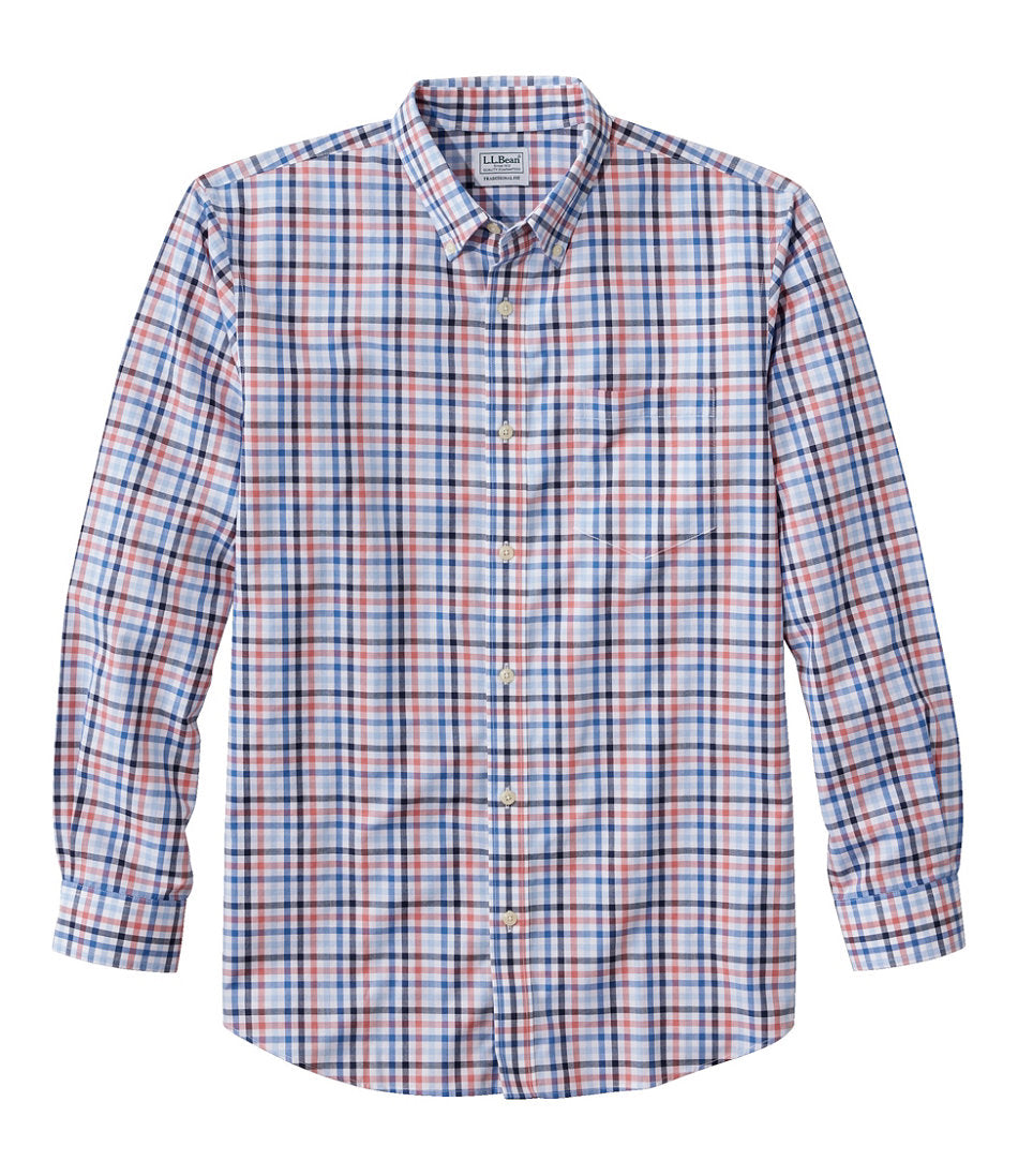 Men's Wrinkle-Free Kennebunk Sport Shirt Traditional Fit Check