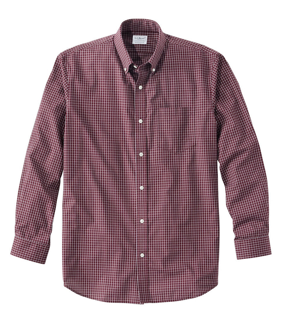Men's Wrinkle-Free Kennebunk Sport Shirt Traditional Fit Check