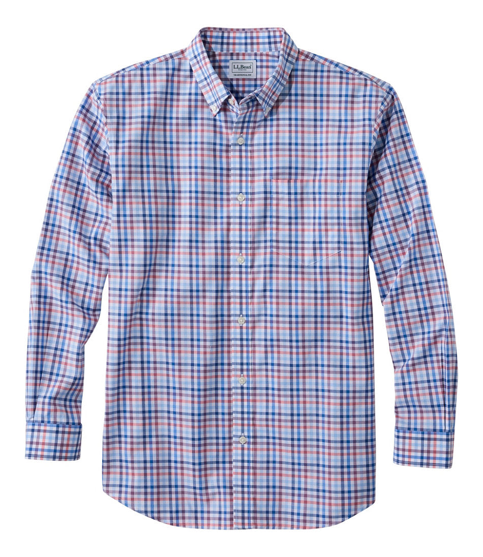 Men's Wrinkle-Free Kennebunk Sport Shirt Traditional Fit Check