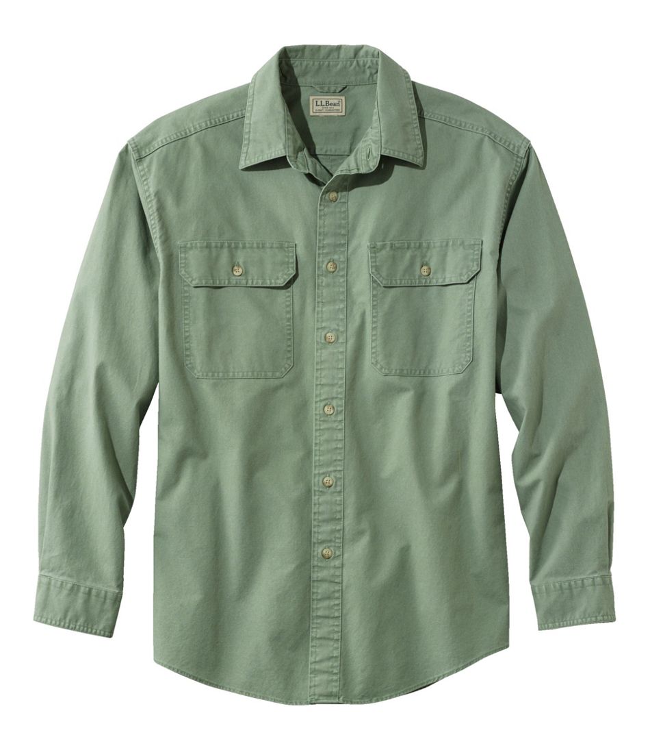 Men's Sunwashed Canvas Shirt, Traditional Fit