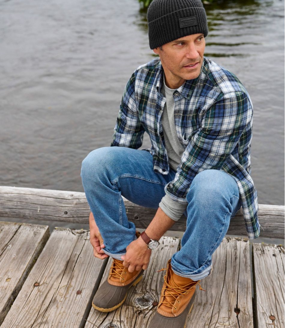 Slightly Fitted Men's Scotch Plaid Flannel Shirt