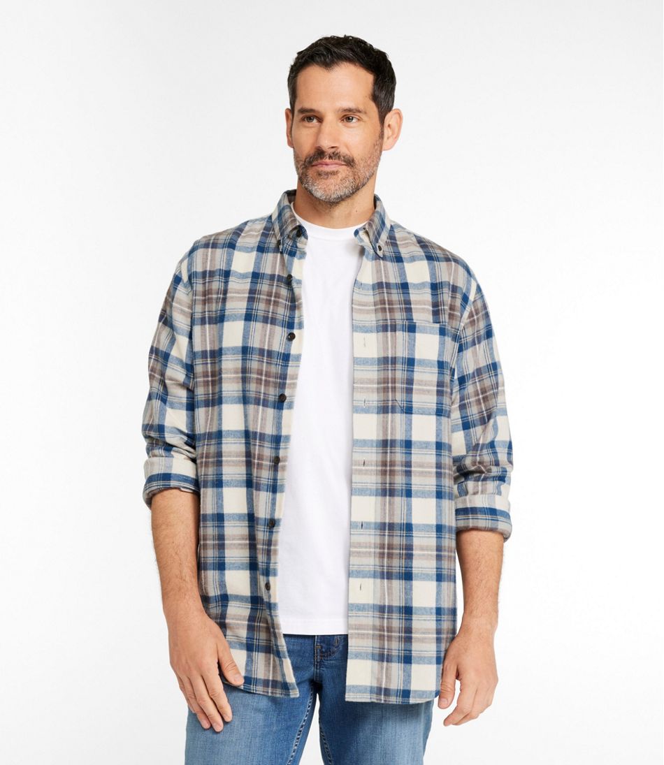 Slightly Fitted Men's Scotch Plaid Flannel Shirt