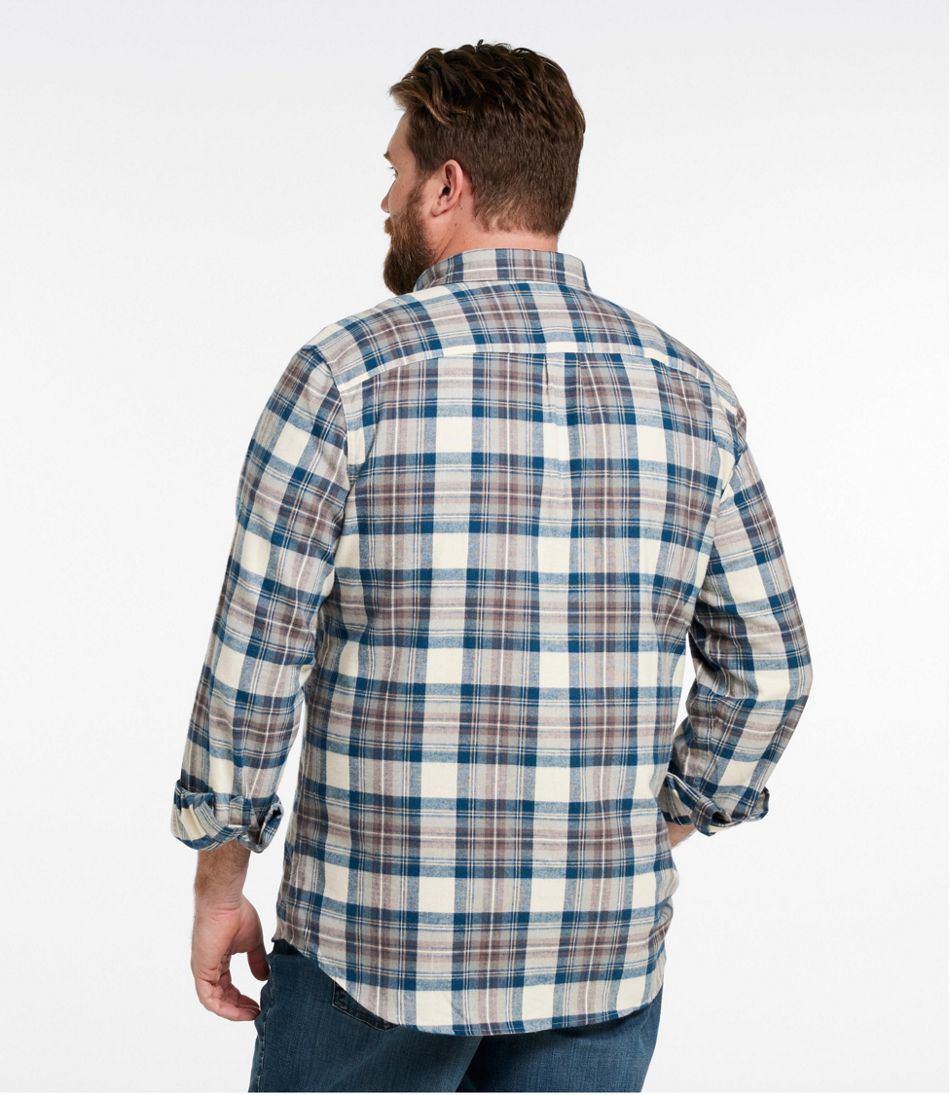 Slightly Fitted Men's Scotch Plaid Flannel Shirt