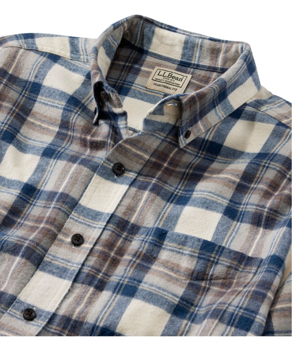 Slightly Fitted Men's Scotch Plaid Flannel Shirt