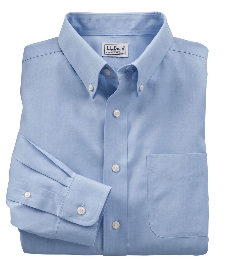 Traditional Fit Men's Wrinkle-Free Pinpoint Oxford Cloth Shirt