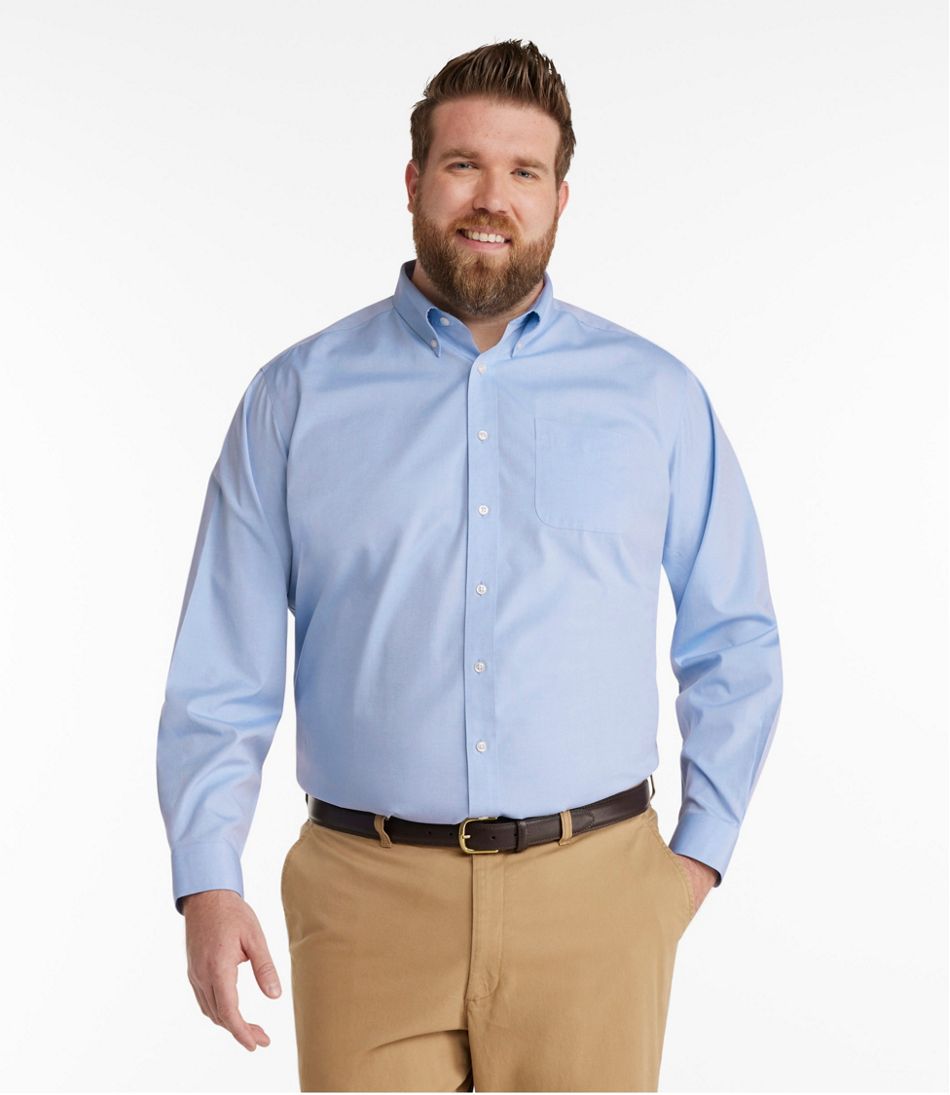 Traditional Fit Men's Wrinkle-Free Pinpoint Oxford Cloth Shirt