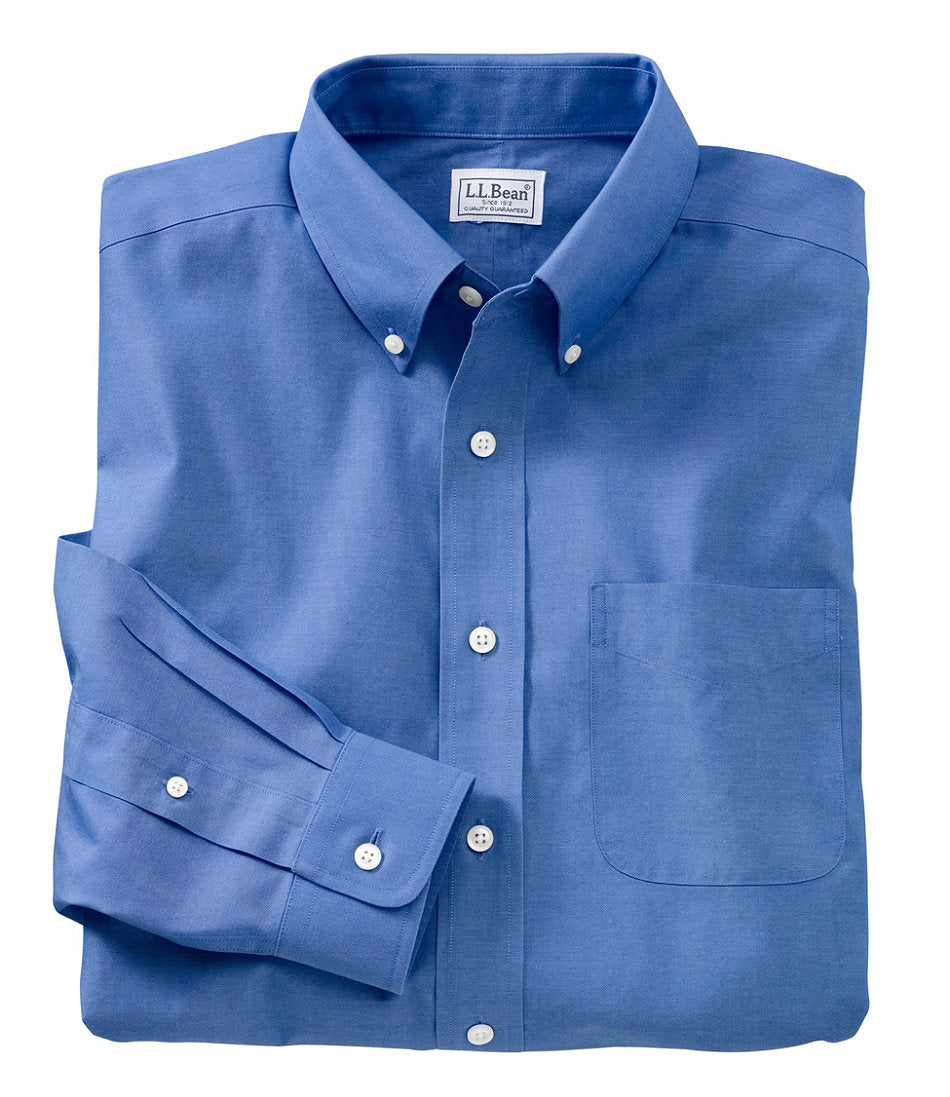 Traditional Fit Men's Wrinkle-Free Pinpoint Oxford Cloth Shirt