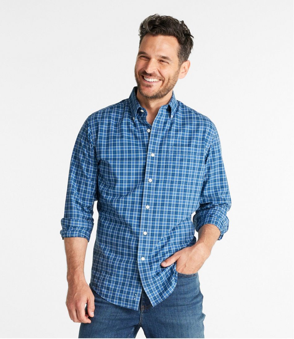 Men's Wrinkle-Free Kennebunk Sport Shirt Slightly Fitted Check