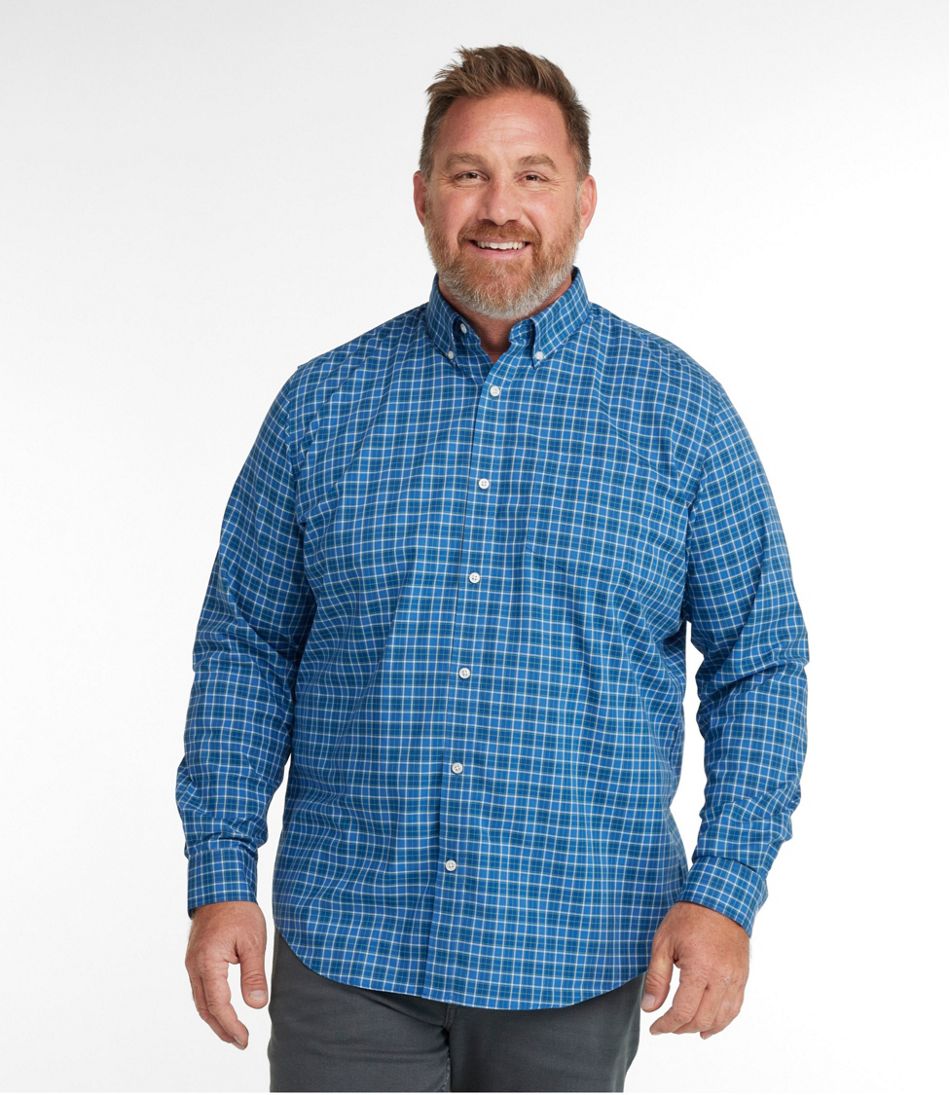 Men's Wrinkle-Free Kennebunk Sport Shirt Slightly Fitted Check