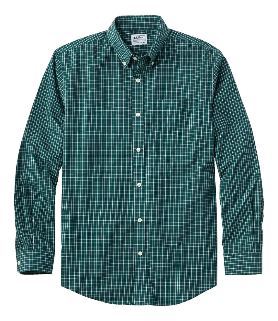 Men's Wrinkle-Free Kennebunk Sport Shirt Slightly Fitted Check