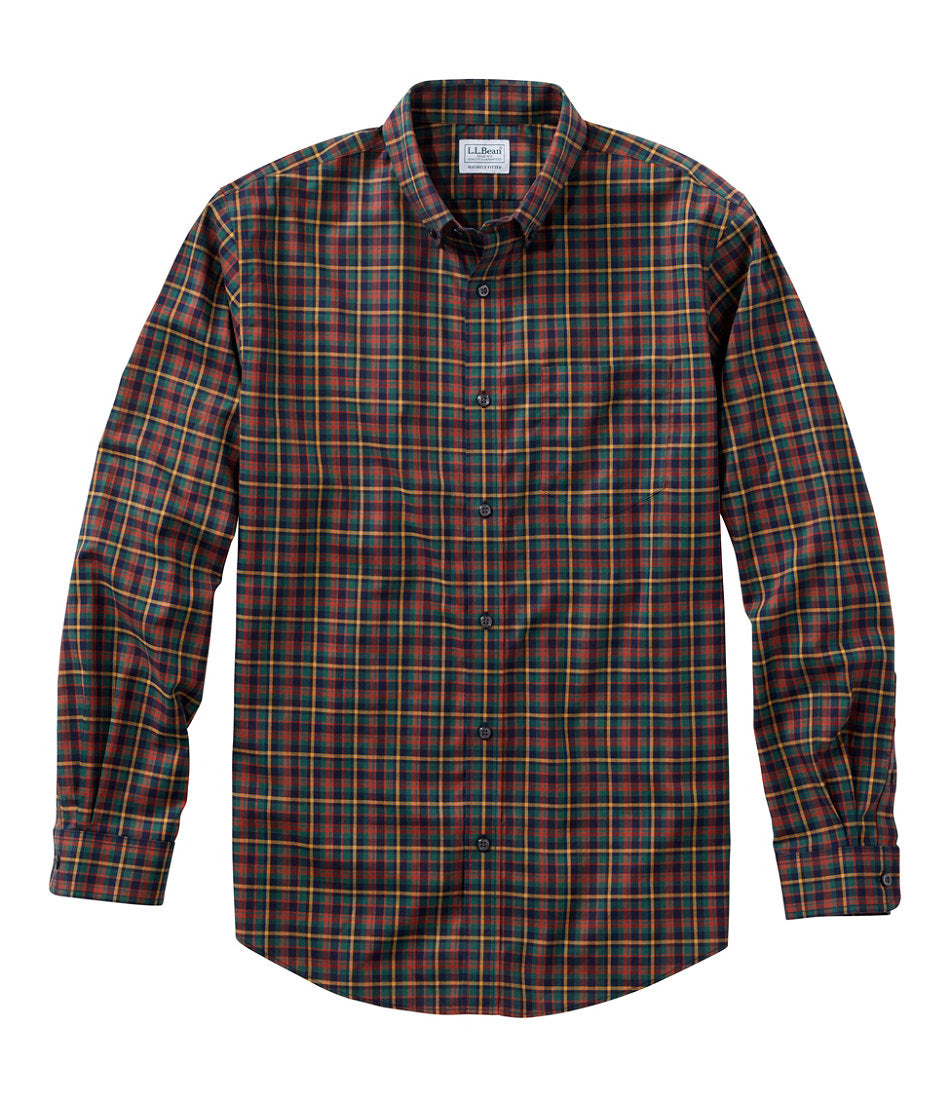 Men's Wrinkle-Free Kennebunk Sport Shirt Slightly Fitted Check