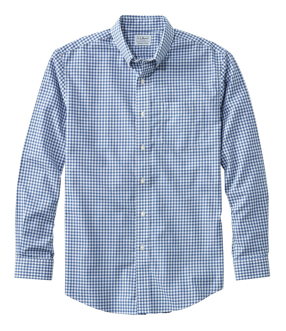 Men's Wrinkle-Free Kennebunk Sport Shirt Slightly Fitted Check