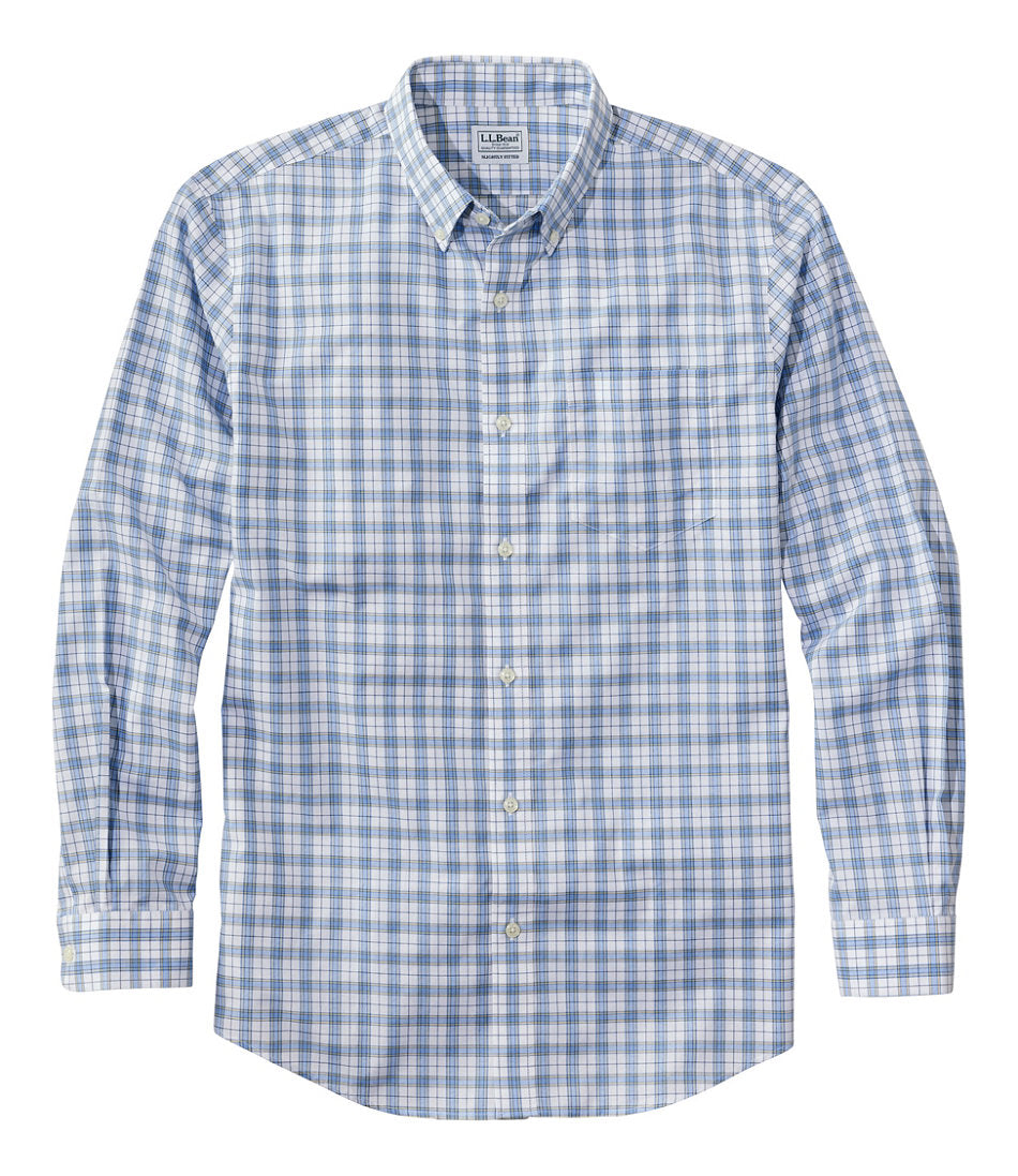 Men's Wrinkle-Free Kennebunk Sport Shirt Slightly Fitted Check