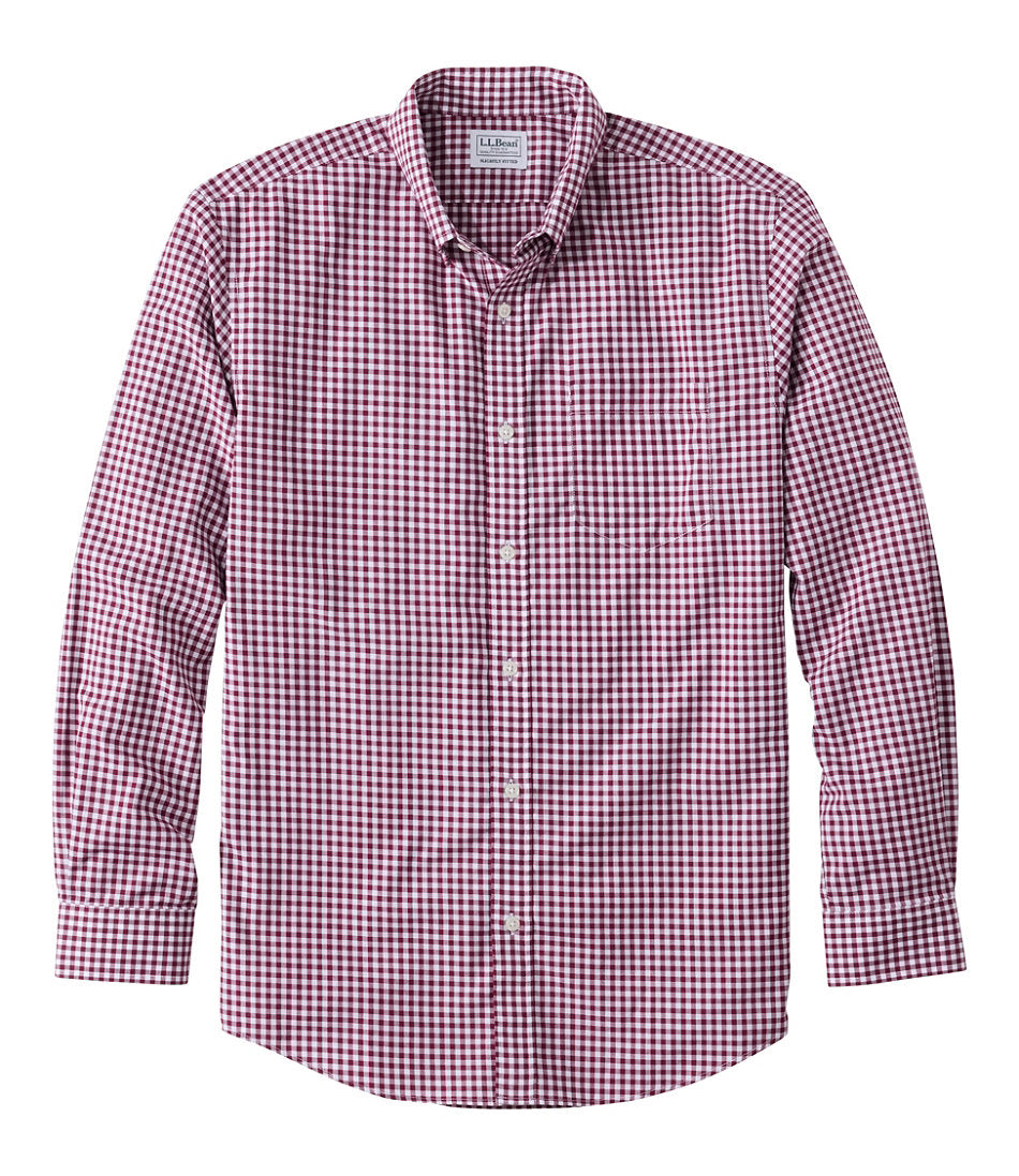 Men's Wrinkle-Free Kennebunk Sport Shirt Slightly Fitted Check