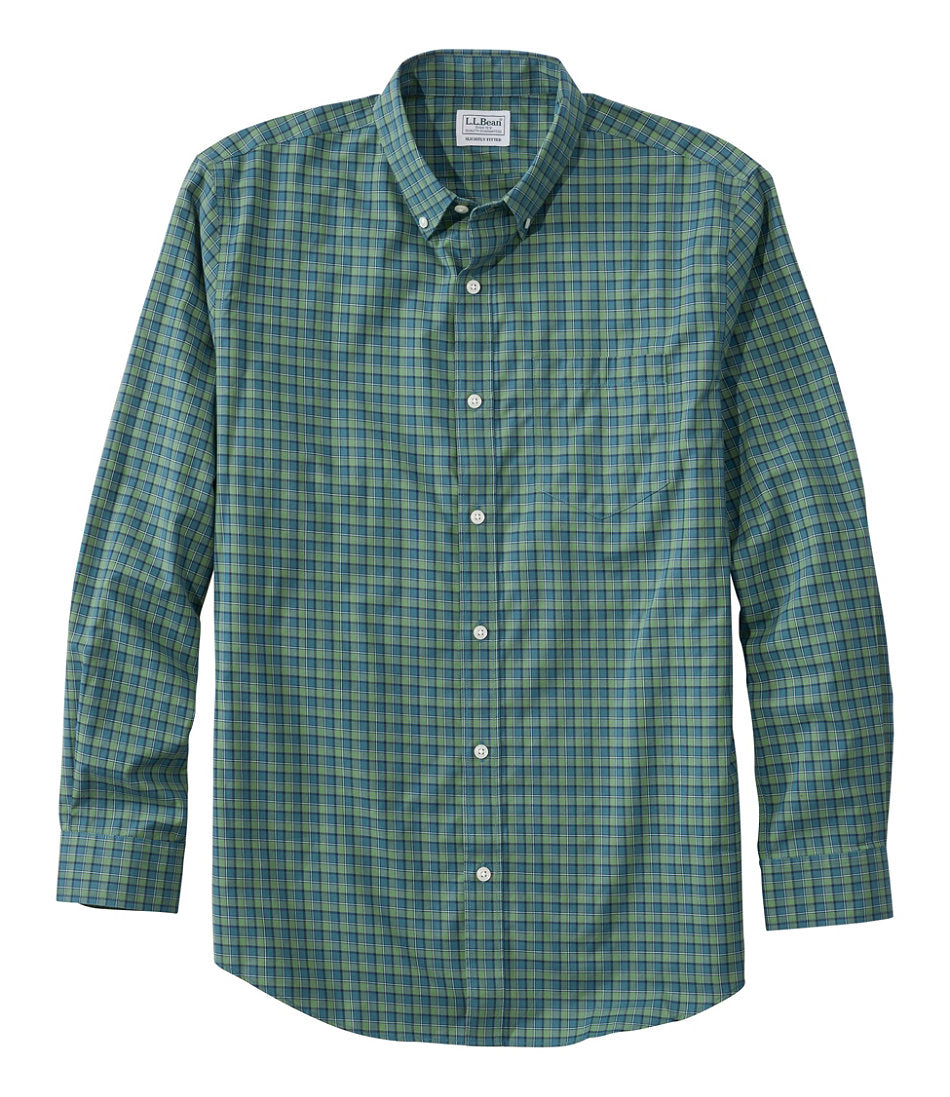 Men's Wrinkle-Free Kennebunk Sport Shirt Slightly Fitted Check