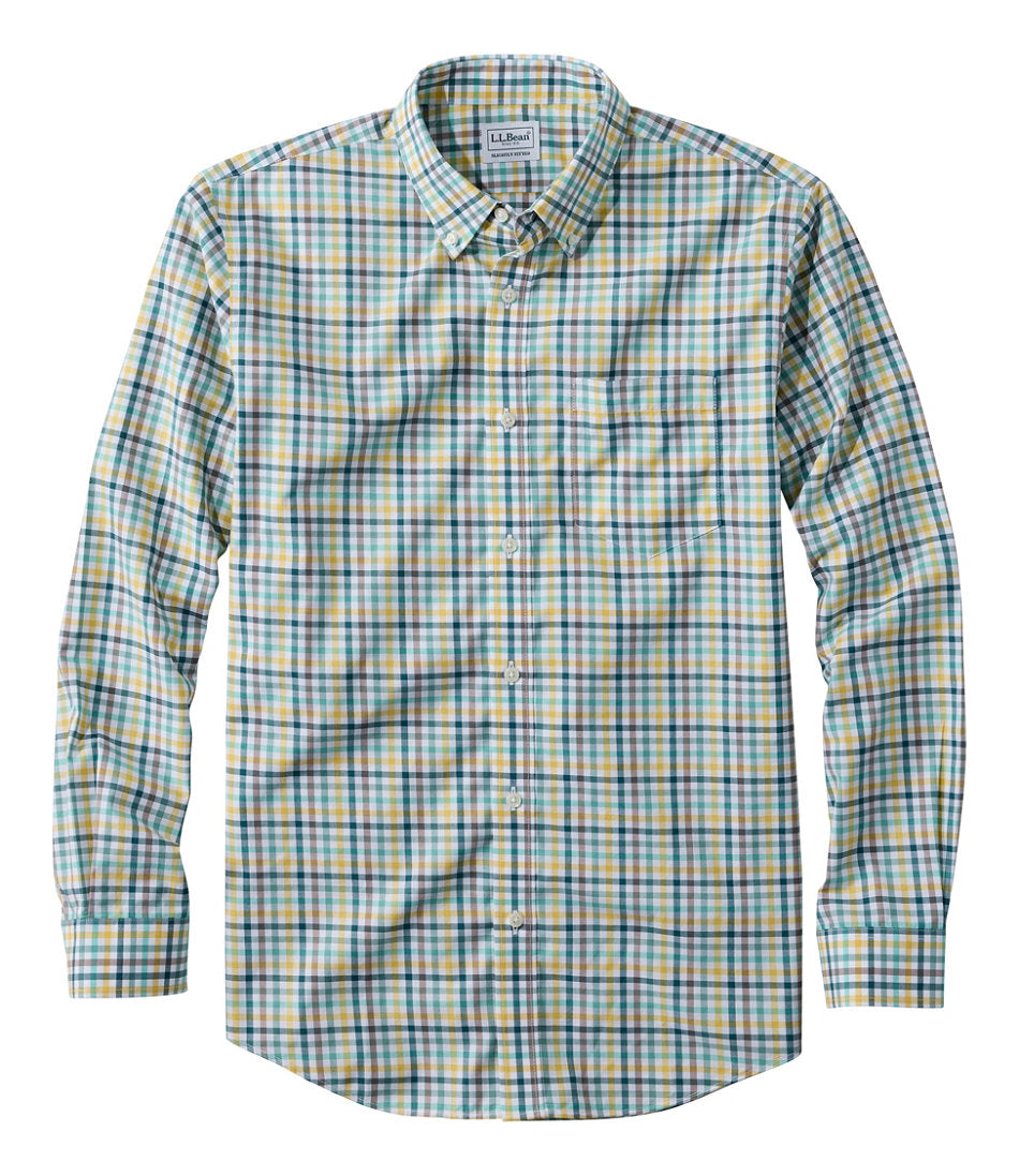 Men's Wrinkle-Free Kennebunk Sport Shirt Slightly Fitted Check