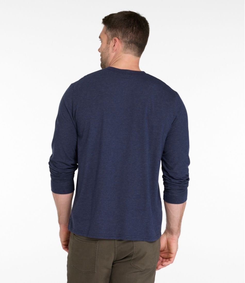 Long-Sleeve Henley Men's Comfort Stretch Performance® Pima Tee