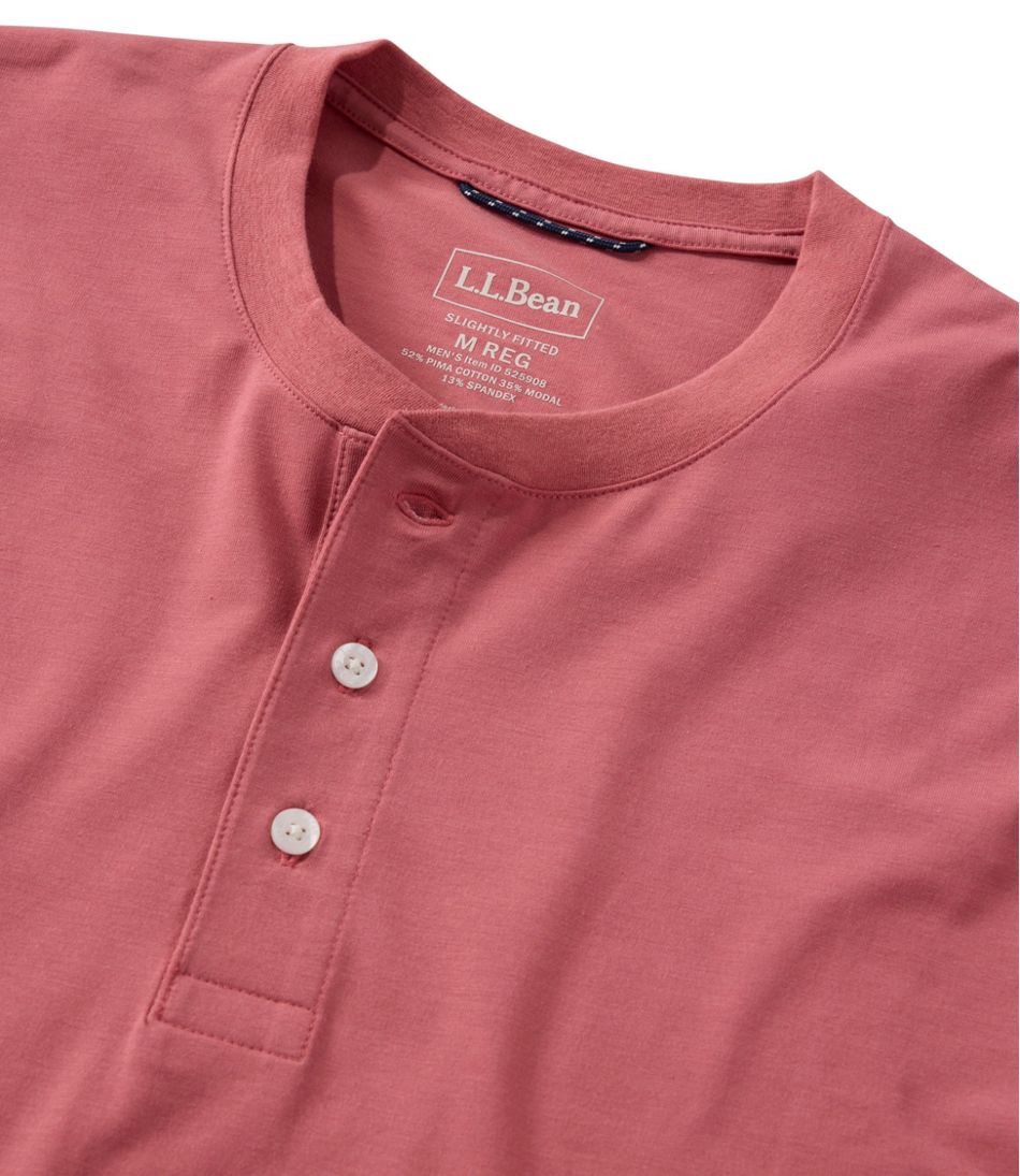 Long-Sleeve Henley Men's Comfort Stretch Performance® Pima Tee