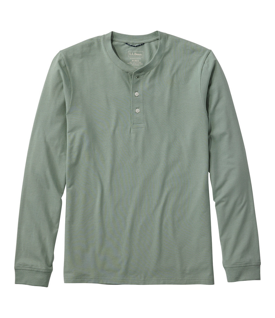Long-Sleeve Henley Men's Comfort Stretch Performance® Pima Tee