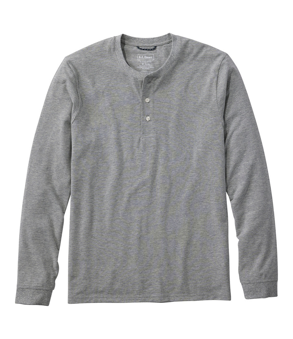 Long-Sleeve Henley Men's Comfort Stretch Performance® Pima Tee