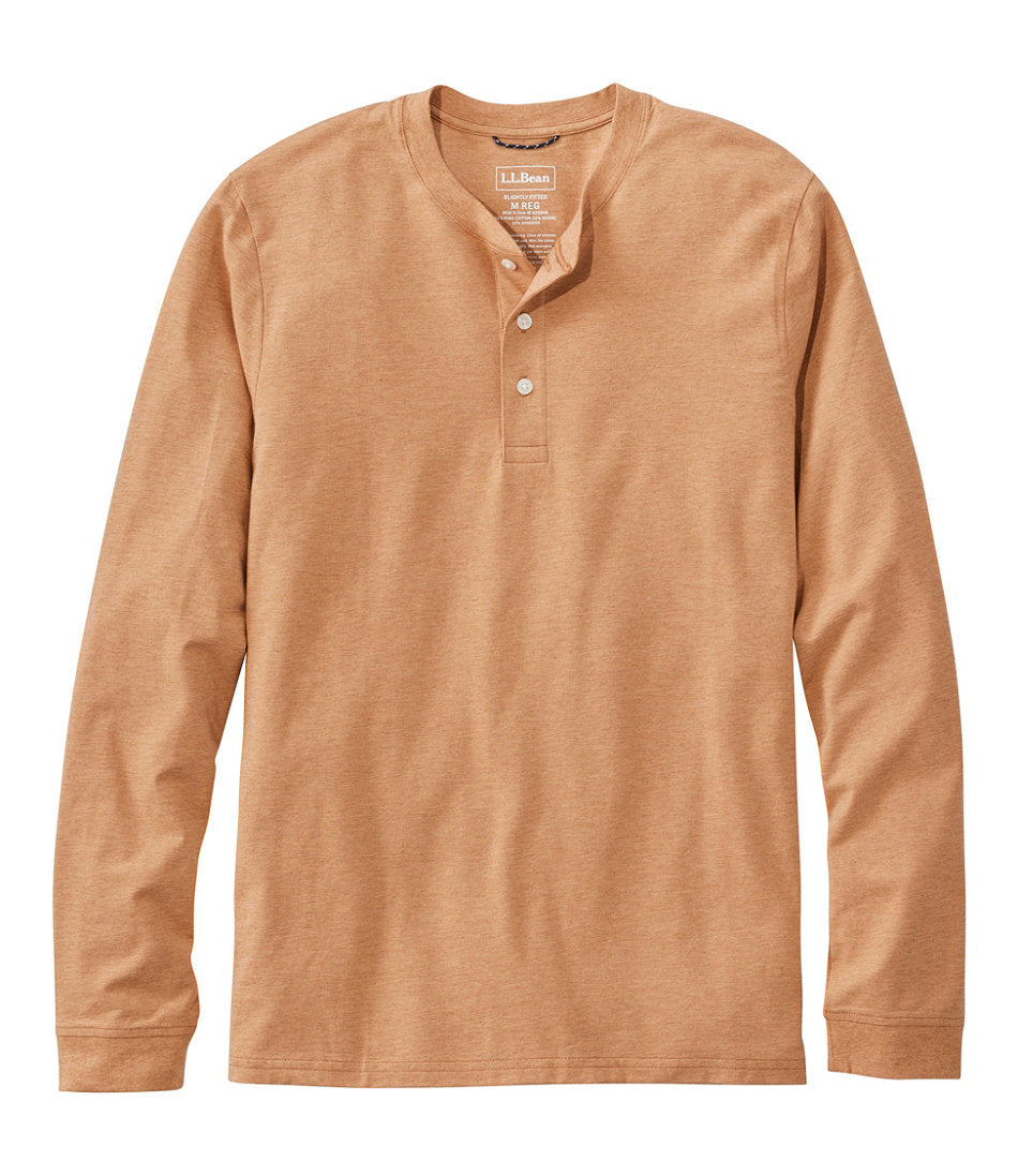 Long-Sleeve Henley Men's Comfort Stretch Performance® Pima Tee