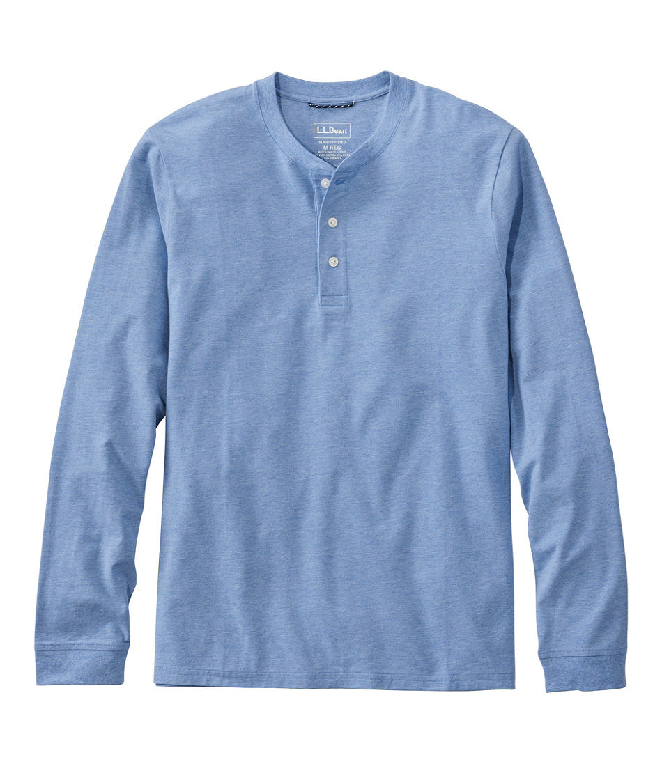 Long-Sleeve Henley Men's Comfort Stretch Performance® Pima Tee