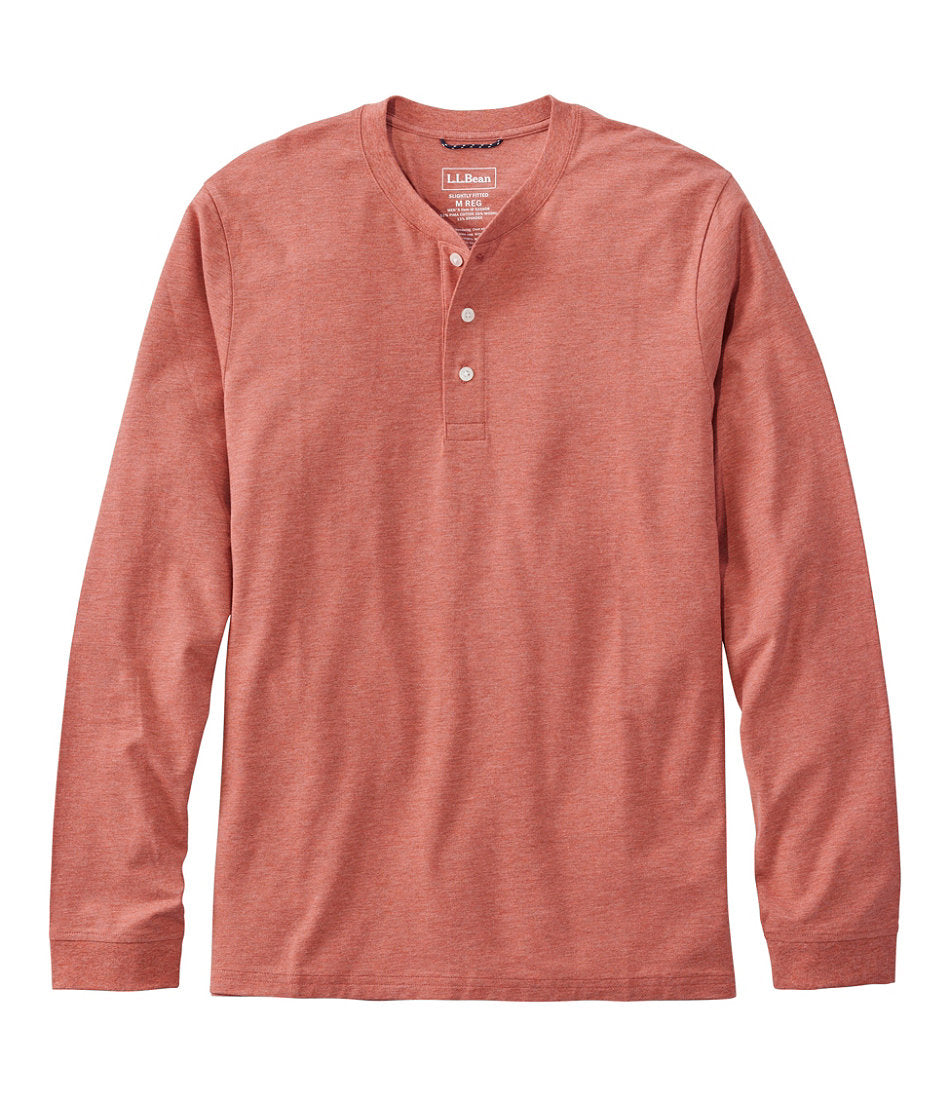 Long-Sleeve Henley Men's Comfort Stretch Performance® Pima Tee