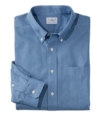 Men's Wrinkle-Free Pinpoint Oxford Cloth Shirt Traditional Fit Tattersall