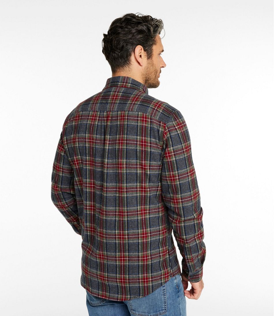 Men's Scotch Plaid Flannel Shirt Slim Fit