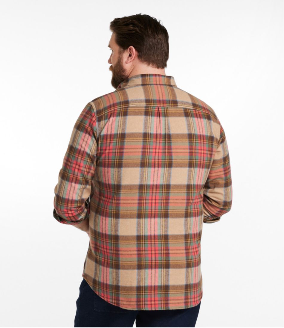 Men's Scotch Plaid Flannel Shirt Slim Fit