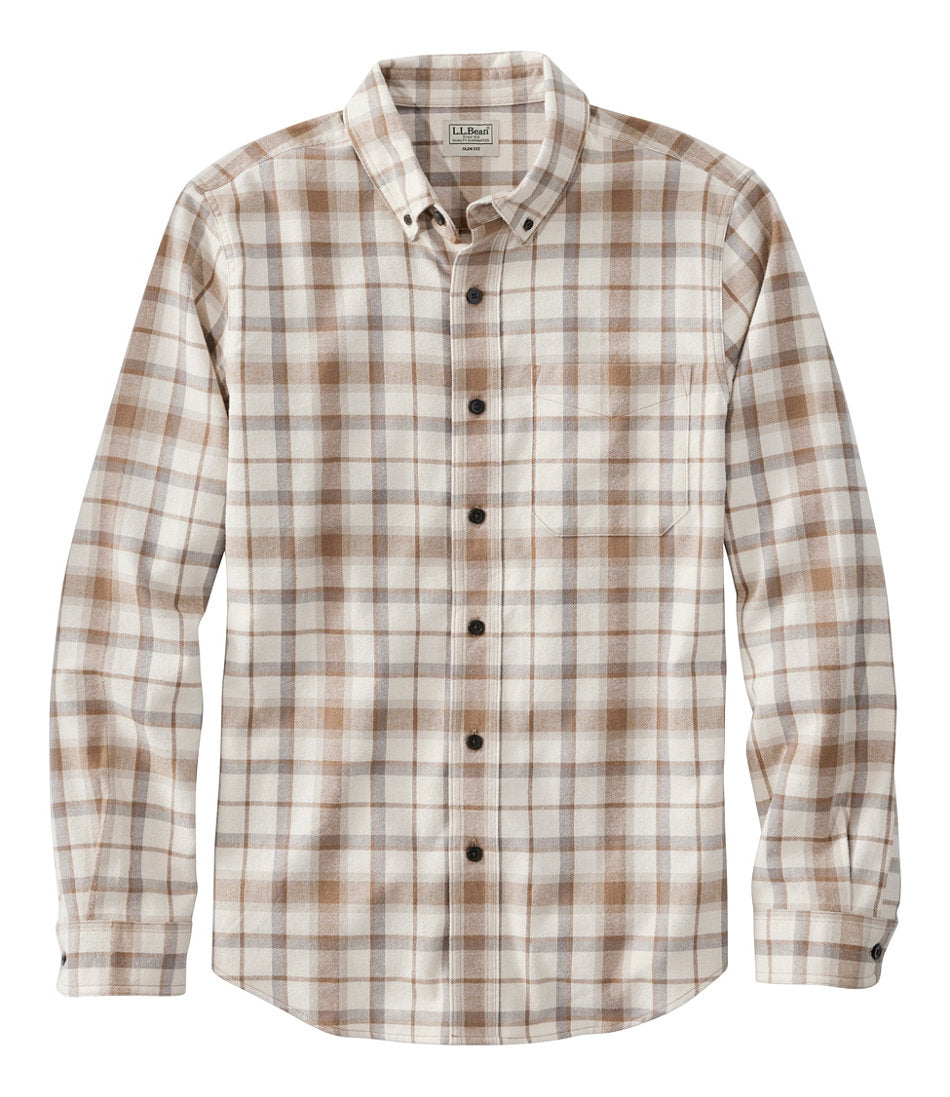 Slim Fit Men's Scotch Plaid Flannel Shirt