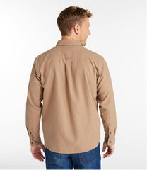 Men's Brushed Jaspé Twill Shirt Traditional Untucked Fit