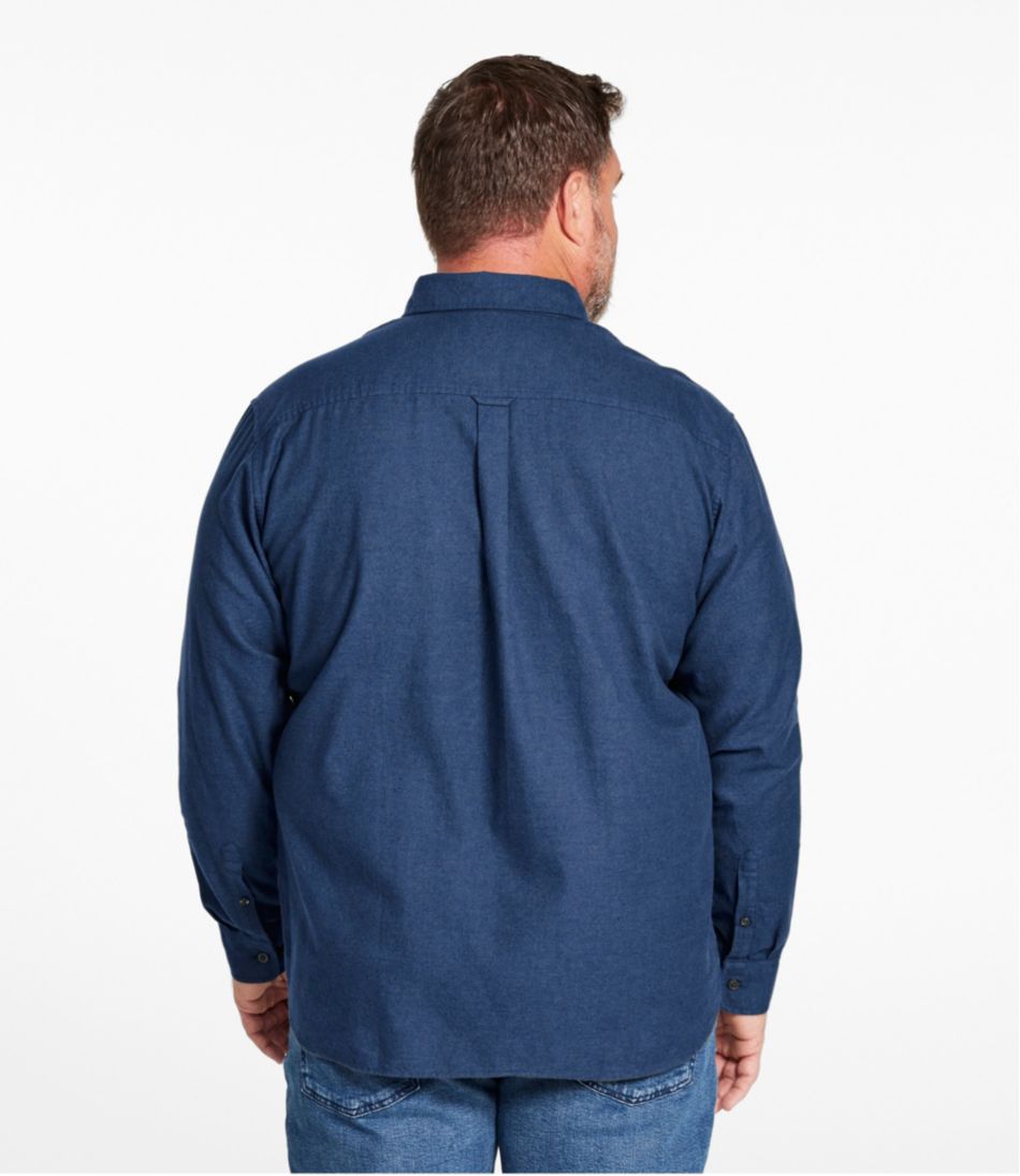 Men's Brushed Jaspé Twill Shirt Traditional Untucked Fit