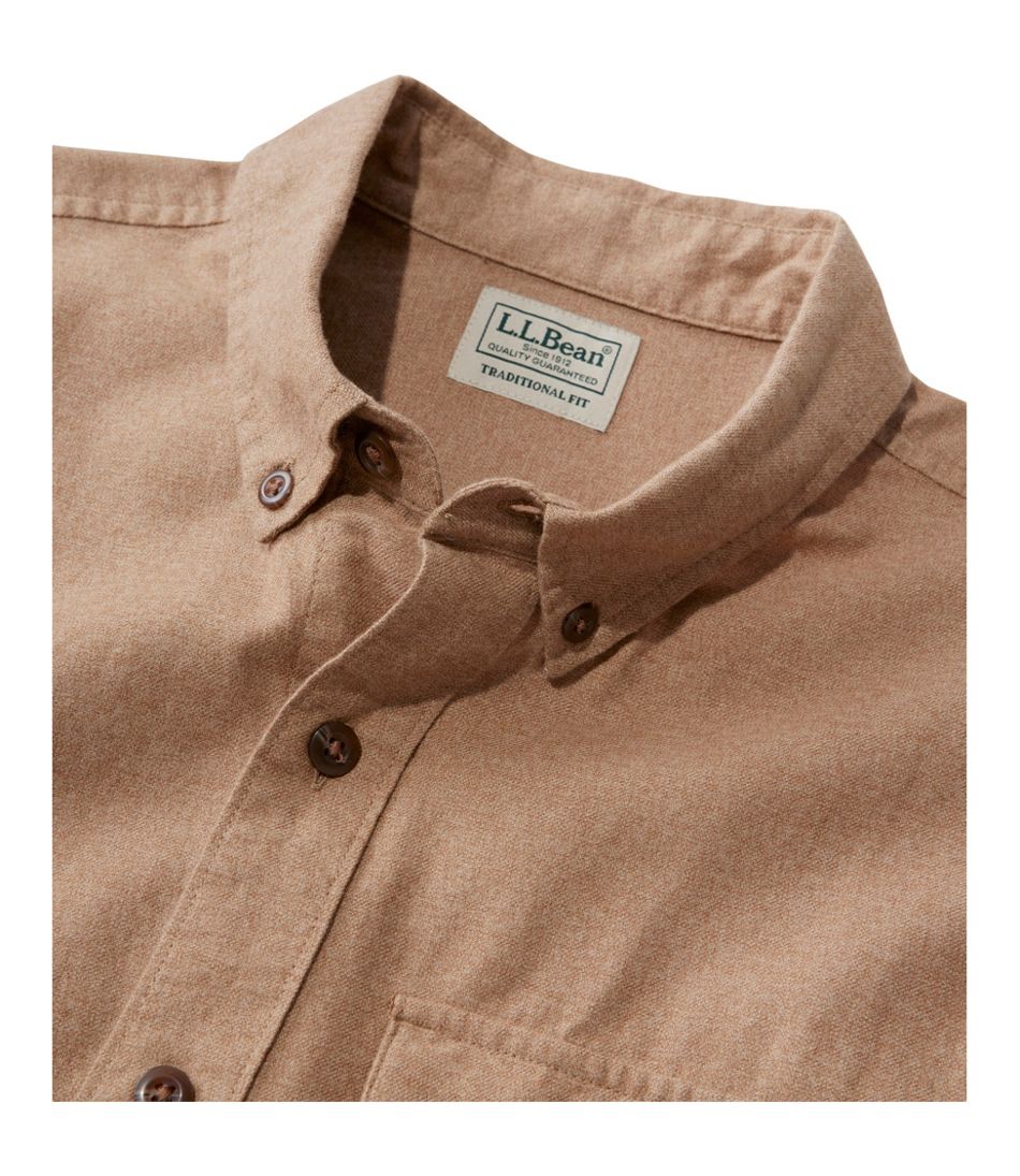 Men's Brushed Jaspé Twill Shirt Traditional Untucked Fit