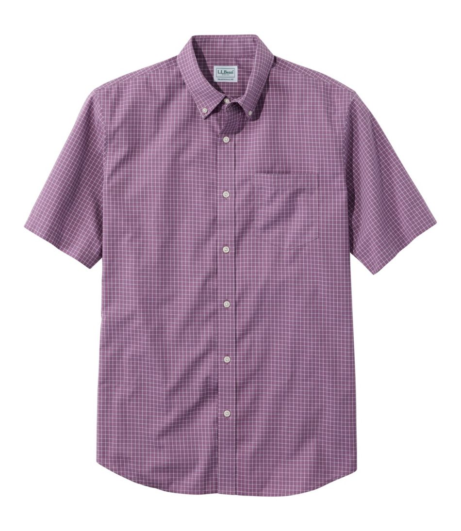 Men's Wrinkle-Free Kennebunk Sport Shirt, Traditional Fit Short-Sleeve Check
