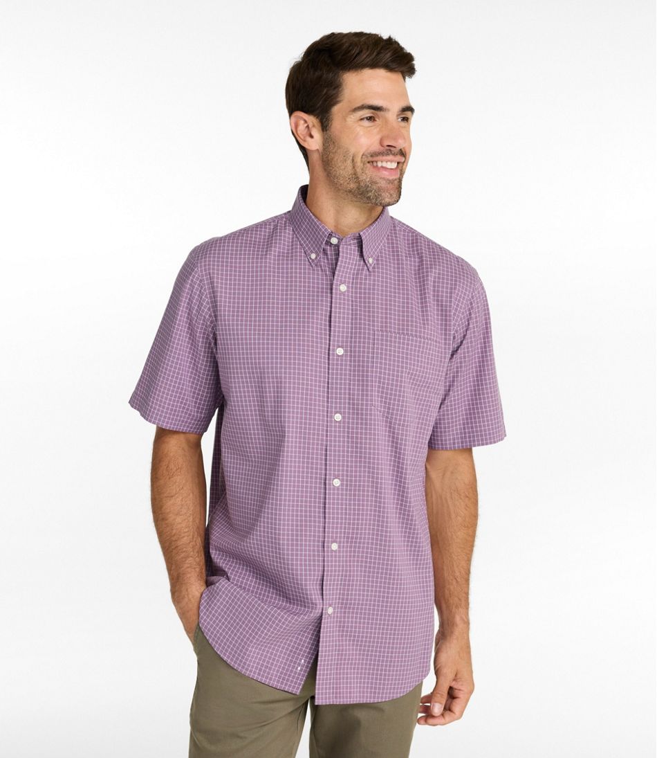 Men's Wrinkle-Free Kennebunk Sport Shirt Traditional Fit Short-Sleeve Check