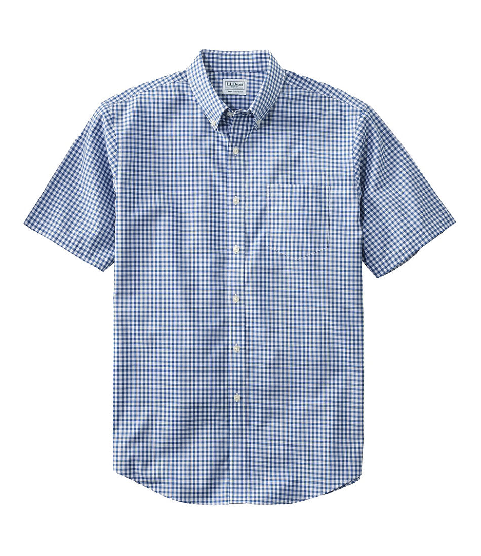 Men's Wrinkle-Free Kennebunk Sport Shirt Traditional Fit Short-Sleeve Check