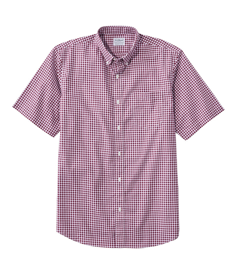 Men's Wrinkle-Free Kennebunk Sport Shirt Traditional Fit Short-Sleeve Check