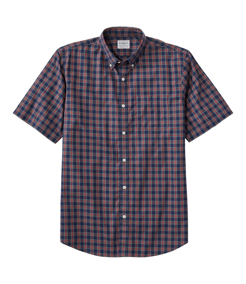Men's Wrinkle-Free Kennebunk Sport Shirt Traditional Fit Short-Sleeve Check