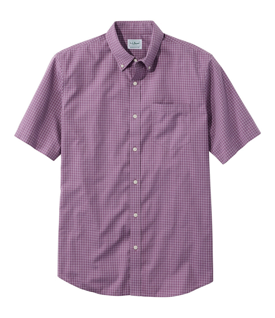 Men's Wrinkle-Free Kennebunk Sport Shirt Traditional Fit Short-Sleeve Check