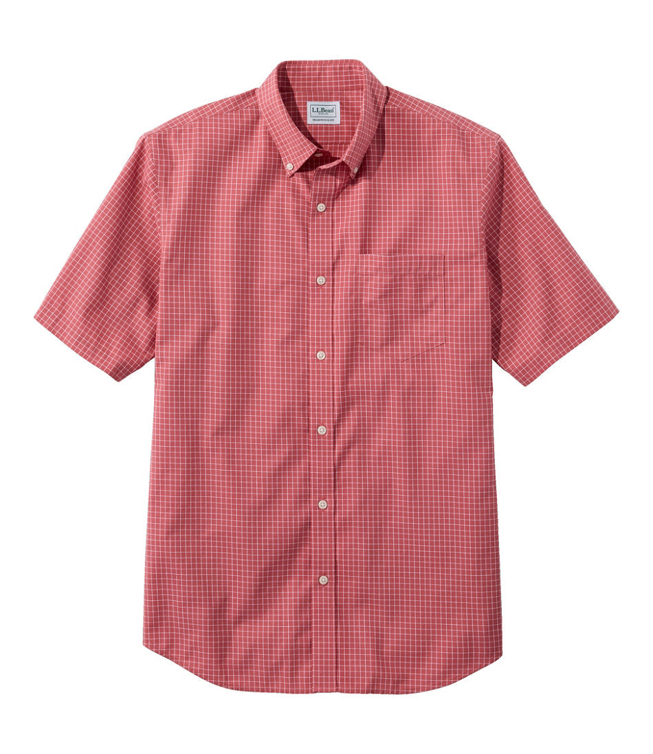 Men's Wrinkle-Free Kennebunk Sport Shirt Traditional Fit Short-Sleeve Check