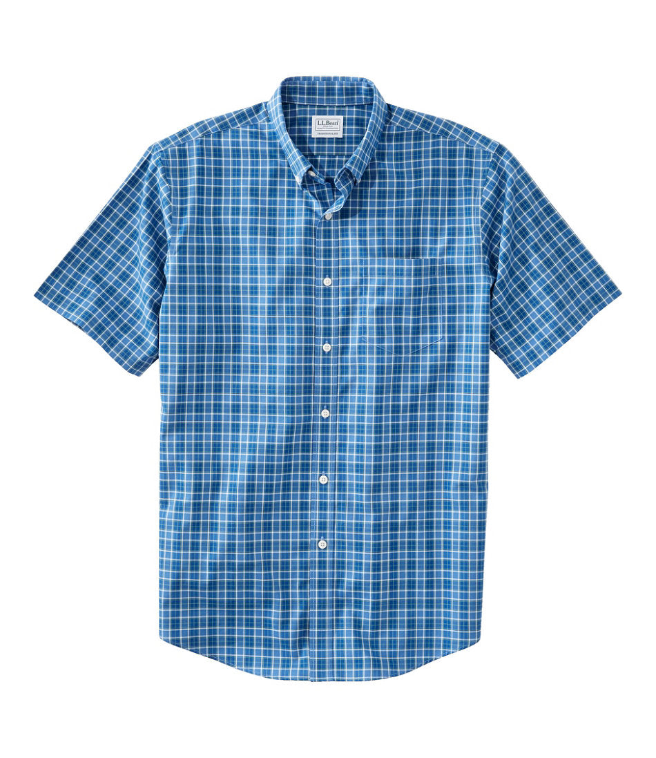 Men's Wrinkle-Free Kennebunk Sport Shirt Traditional Fit Short-Sleeve Check