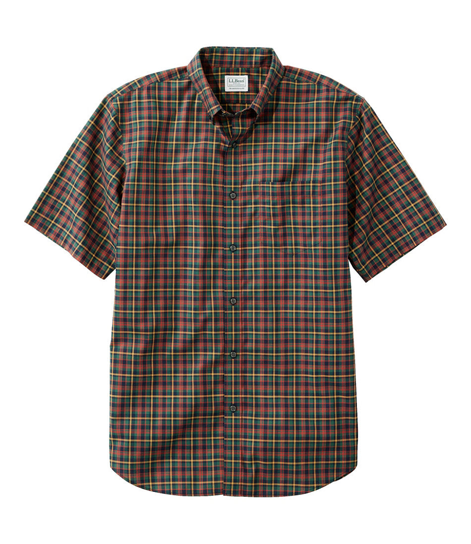 Men's Wrinkle-Free Kennebunk Sport Shirt Traditional Fit Short-Sleeve Check