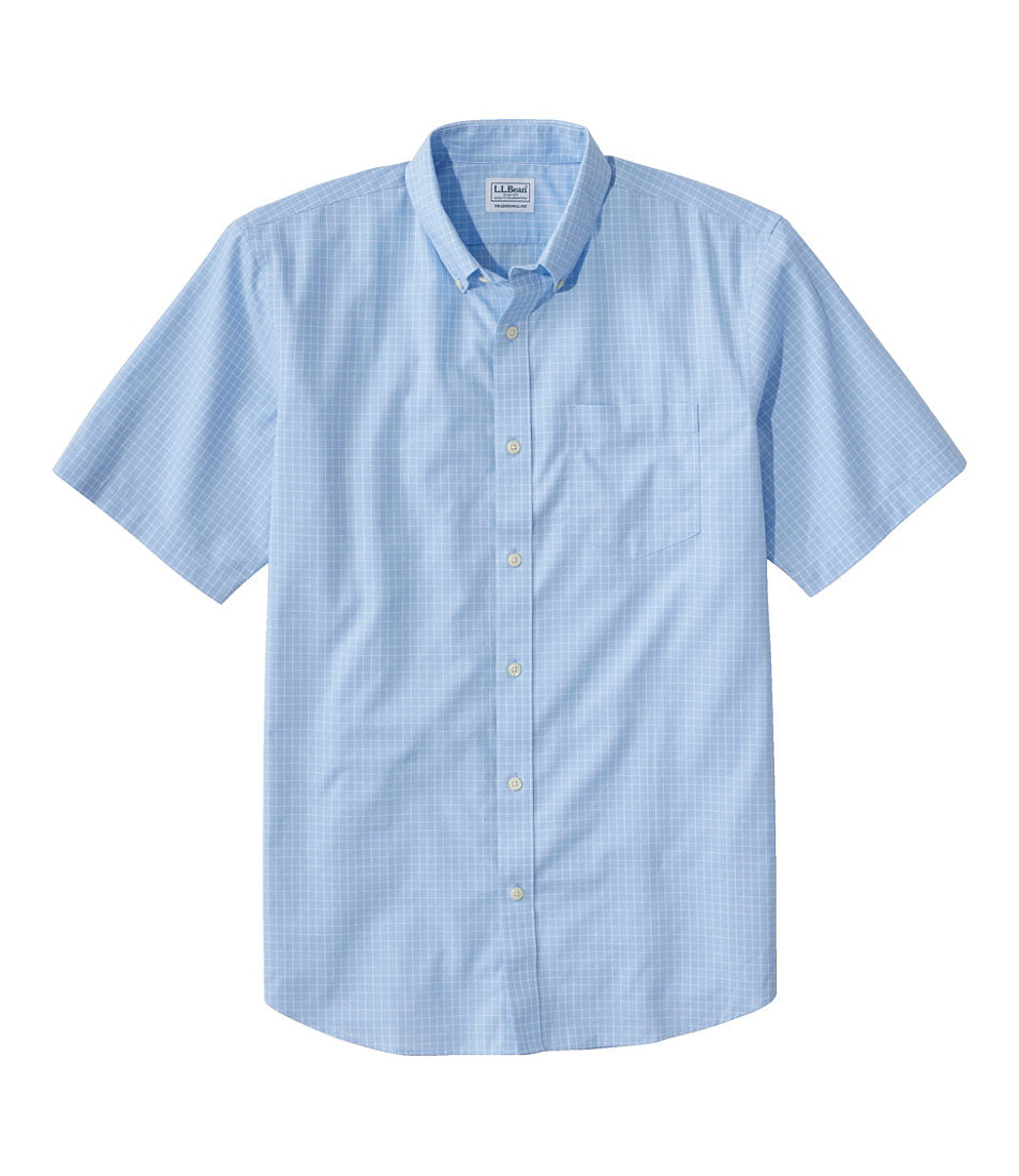 Men's Wrinkle-Free Kennebunk Sport Shirt Traditional Fit Short-Sleeve Check