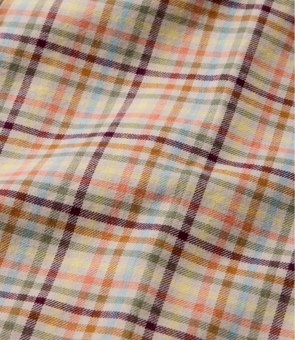 Plaid Men's Brushed Jaspé Twill Shirt Traditional Untucked Fit
