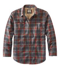 Men's Sherpa-Lined Scotch Plaid Shirt Slightly Fitted