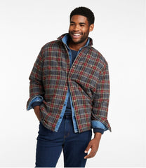 Men's Sherpa-Lined Scotch Plaid Shirt Slightly Fitted